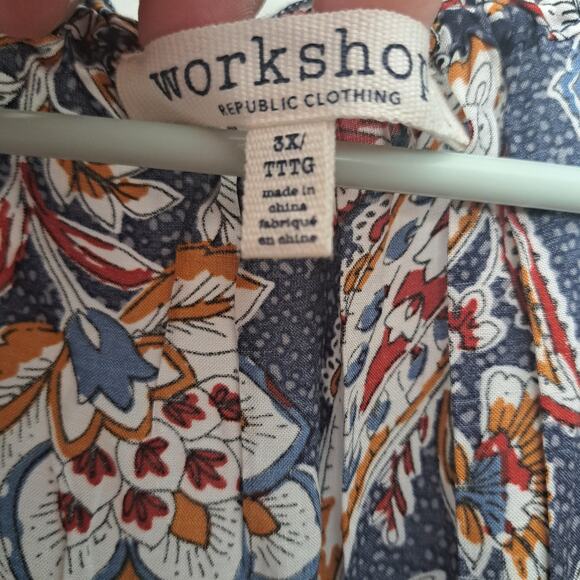 Workshop Republic 3X Floral Sleeveless Blouse - NWOT - Picture 4 of 6